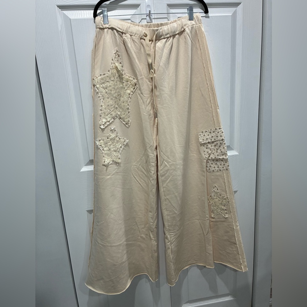POL Cream Drawstring Pants - Picture 2 of 8